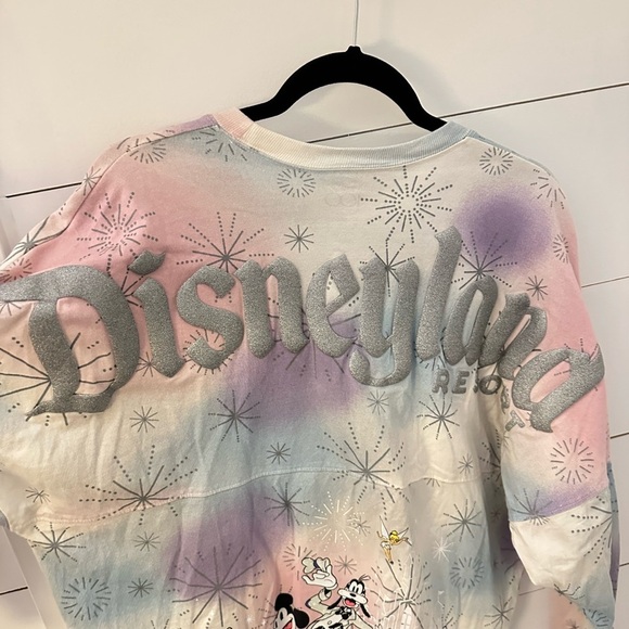 DISNEYLAND 100 Year L Pastel Silver firework long sleeve woman cotton tunic - Picture 12 of 14